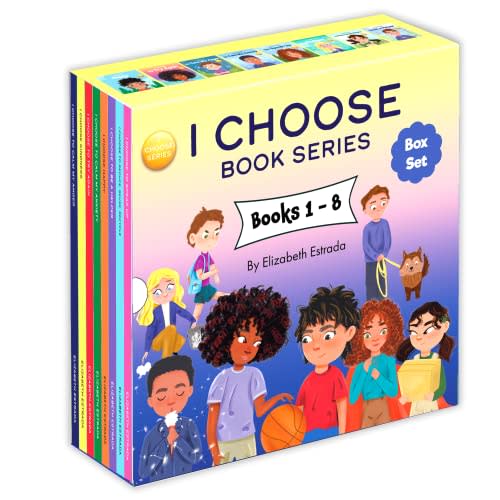 I Choose Box Set includes Books 1-8: I Choose to Calm My Anger, I Choose Kindness, I Choose to Try Again, I Choose to Calm My Anxiety, I Choose Happy, I ... Reuse, and Recycle, I Choose to Speak Up