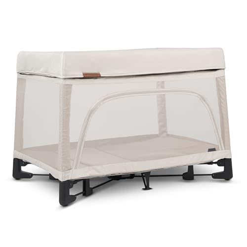 UPPAbaby Remi Playard | Deluxe 3-in-1 Portable Playard, Bedside Bassinet + Travel Crib| Mesh Bassinet, Mattress, Organic Cotton Mattress Cover + Storage Bag Included | Charlie (Sand Mélange)