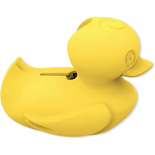 Lulyboo Yellow Duck Bathtub Faucet Cover with Built-in Bubble Bath Dispenser Safety Guard, Prevent Burns & Bumps, Fits Most Faucets, Easy to Clean, Fun & Durable Bath Accessory