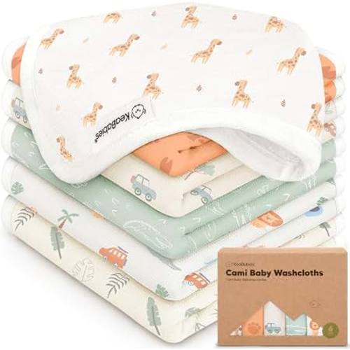 Amazon.com: 6pk Cotton Baby Washcloths for Newborn Organic Cotton Muslin (Wilderness) | 10x10, Soft Wash Cloths for Babies, Infant, Kids, Toddler Towels for Boy, Girl, Absorbent Face Cloths, Scratch-Free Baby Rags