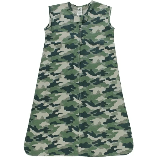 Hudson Baby Unisex Baby Cotton Sleeveless Wearable Sleeping Bag, Sack, Blanket, Camo, 0-6 Months