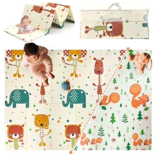 Alfombra Tapete De Juego Gateo Para Bebe Plegable Reversible"