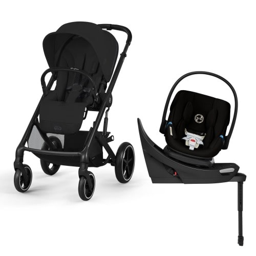 Cybex Balios S Lux + Aton G2 Swivel Travel System Bundle - Moon Black