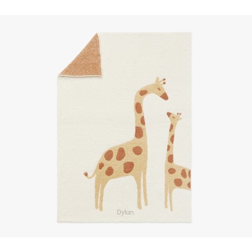 Fuzzy Giraffe Baby Blanket