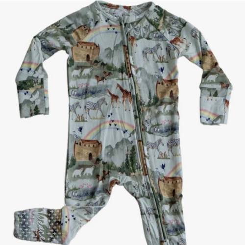 Tiny Revival Baby Zipper Pajamas Sleepers–Hypoallergenic, Newborn to Toddler, Tencel Modal, Soft–Bible Clothing