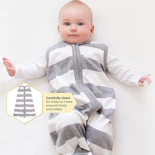 Burt's Bees Baby Beekeeper Wearable Blanket, Organic Cotton Swaddle 0.5 or 1.5 TOG, Newborn Essentials Shower Gift