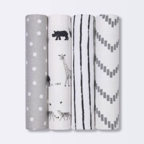 Flannel Baby Blanket - Cloud Island™ Two By Two Animals - 4pk