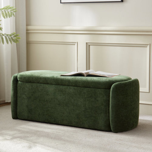 Latitude Run® Stana Upholstered Storage Ottoman Bench with Large Hidden Storage & Reviews | Wayfair