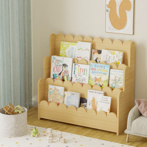 3-Tier Scalloped Bookshelf