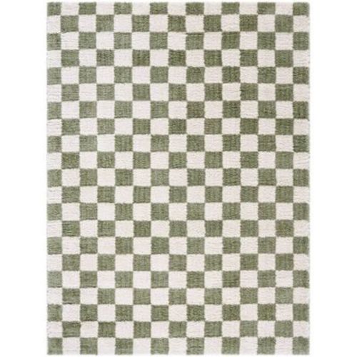 Livabliss Fossay Shag 6'7"x9' Rectangle Washable Woven Indoor Area Rugs Grass Green