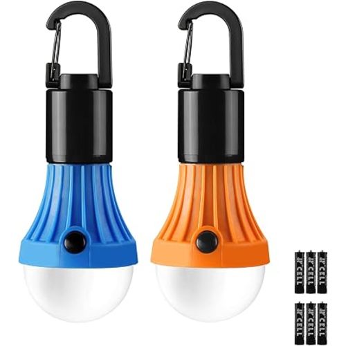 Lepro LED Camping Lantern with 3 Light Modes, Batteries Included, 2 Packs