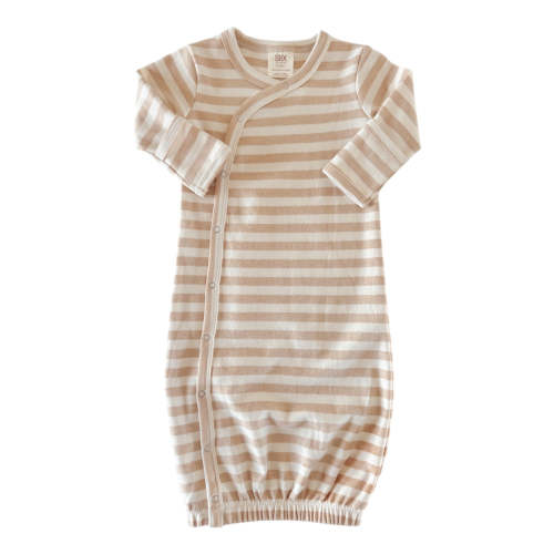 Biscuit Stripe / Organic Gown