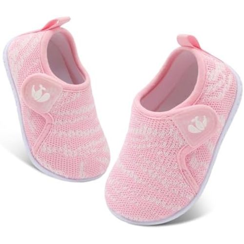 FEETCITY Baby Boys Girls First Walking Shoes Infant Sneakers Crib Shoes Breathable Lightweight Slip On Shoes