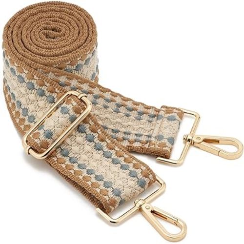 Wide Shoulder Strap Adjustable Replacement Belt Guitar Style Crossbody Bag Handbag Strap Multicolor Canvas Straps(Wide:2in)(Color32)