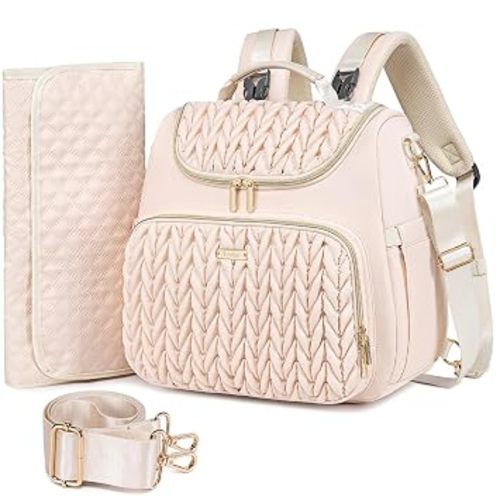 Tealari 4 in 1 Convertible Diaper Bag Backpack,Waterproof Baby Diaper Bag with Changing Pad,Converts into Baby Tote Bag,Diaper Backpack,Stroller Bag and Crossbody Diaper Bag