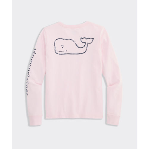 Girls' Vintage Whale Long-Sleeve Pocket Tee
