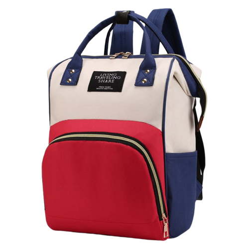 Diaper Bag Backpack, Multifunctional Cave-shaped Diaper Bag with Insulated Pockets, Waterproof, Large Capacity, Multicolour