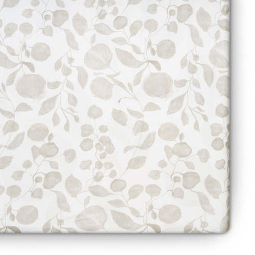 Oilo Leaf Jersey Crib Sheet