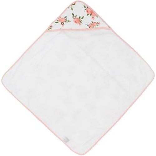 Little Unicorn Premium Infant Hooded Bath Towel| Soft & Absorbent Cotton & Terry Fabric for Newborns (Watercolor Roses)