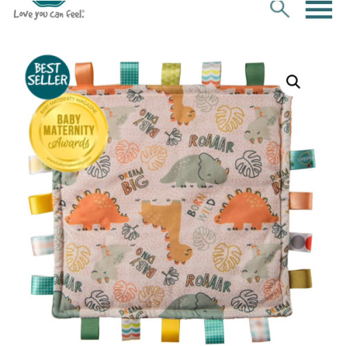 Taggies Original – Dino – 12x12" - Mary Meyer Stuffed Toys