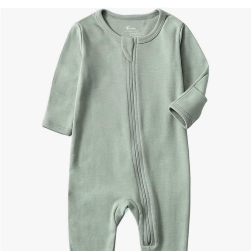 O2 BABY Baby Boys Girls Organic Cotton Zip-Front Sleeper Pajamas, Footed Sleep 'n Play