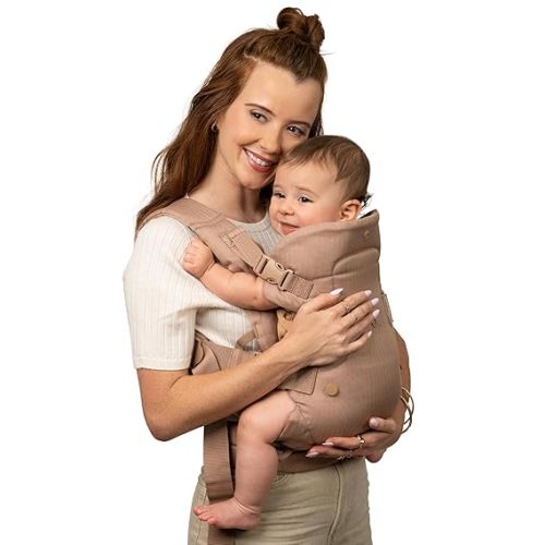 Infantino Flip 4-in-1 Convertible Baby Carrier, Adjustable, Ergonomic Babywearing, Registry Essential, Baby Carrier for Newborn to Toddler, Gray