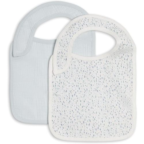 Colored Organics - 2-Pack 100% Organic Cotton Absorbent Baby Bibs - Teething and Drooling Bibs for Infant Girls & Boys