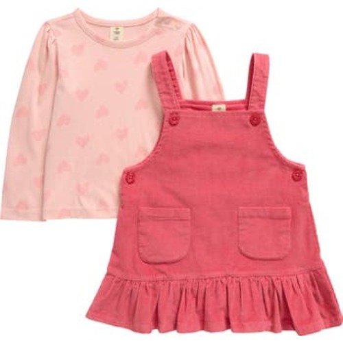 T-Shirt & Corduroy Dress Set, 3M