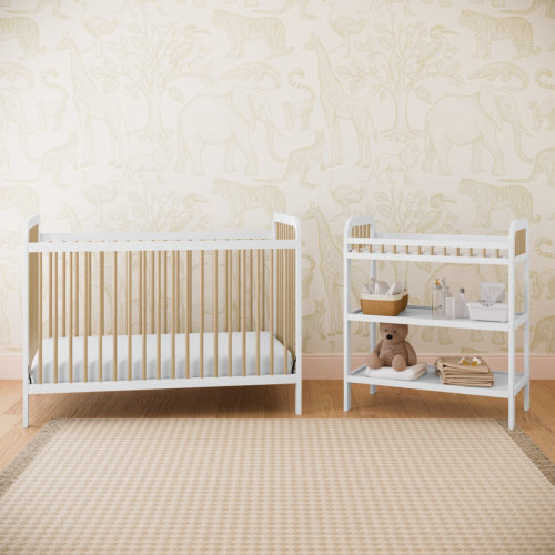 Storkcraft Pasadena Convertible Standard Crib and Changing Table 2 - Piece Nursery Furniture Set & Reviews | Wayfair
