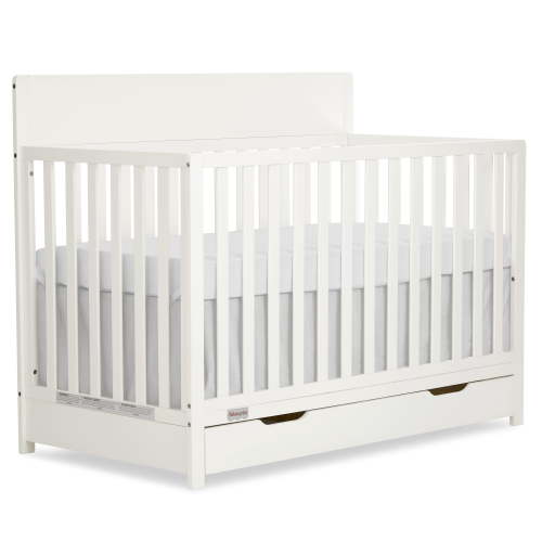 Fisher-Price Meadowbrook 4-in-1 Convertible Baby Crib with Drawer by Dream On Me, Cannoli Cream