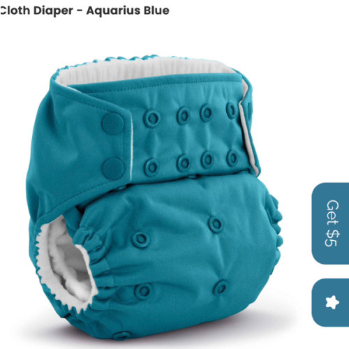 Rumparooz Stay Dry G3 One Size Pocket Cloth Diaper - Aquarius Blue