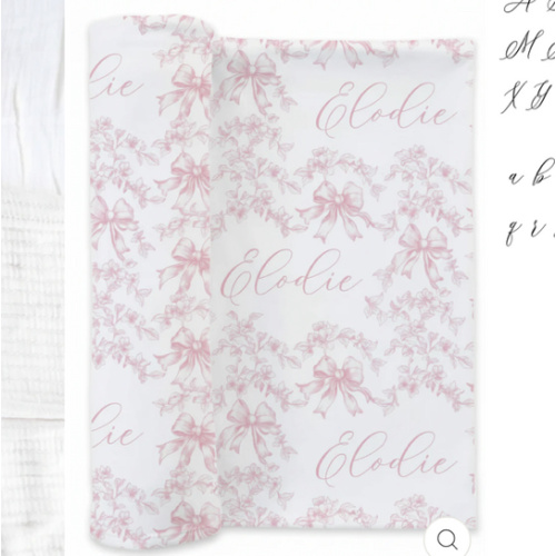 Fancy Frills Personalized Swaddle Blanket