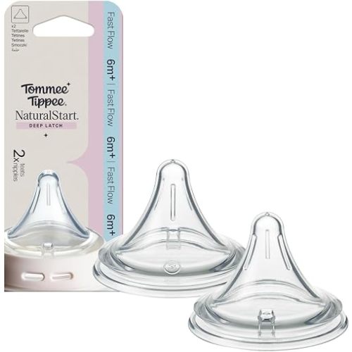 Tommee Tippee Natural Start Deep Latch Nipples, Fast