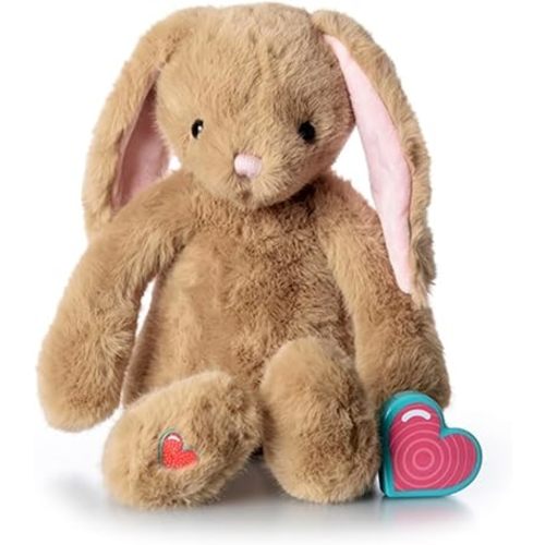 My Baby's Heartbeat Bear Recordable Stuffed Bunny Plush, Tan, 15 in