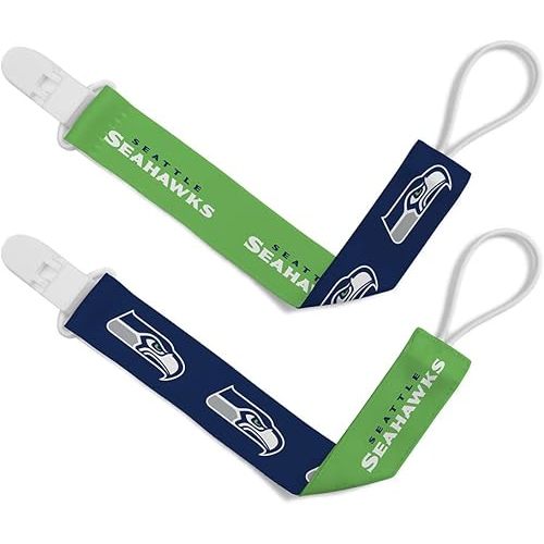 Masterpieces NFL Unisex-Baby 2-Pack Pacifier Clips