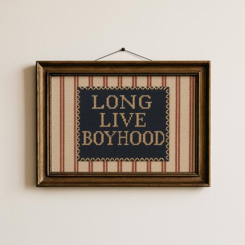 Long Live Boyhood Print ∙ Vintage Boy Nursery Room Art  ∙ Printable Digital Download