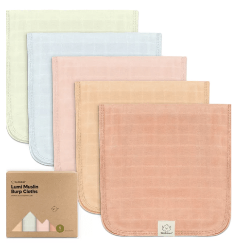 KeaBabies
5pk Lumi Muslin Burp Cloths for Baby Boys, Girls, Baby Burp Cloths, Burping Cloths for Babies