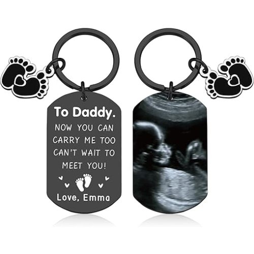Custom Ultrasound Keychain For New Dad Gifts First Time Dad Gifts Personalized Sonogram Picture Keychain Dads To Be Gift For 1st Time Dads First Fathers Day Present For New Father Expecting Daddy