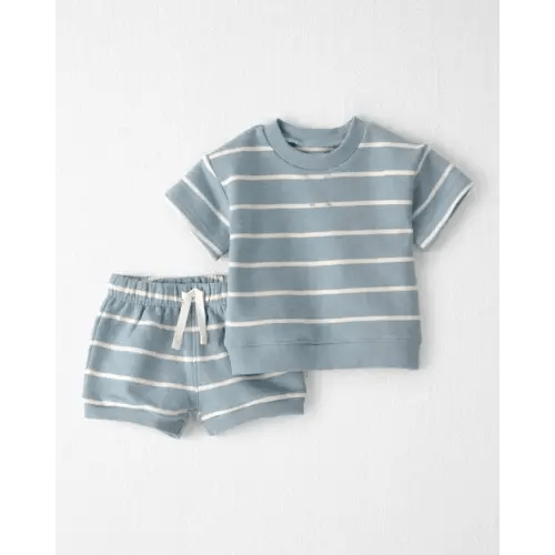 Baby 2-Piece Organic Cotton Top & Short Set in Stripes - Little Planet | Carter's