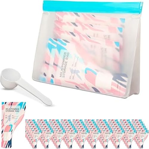Disposable Protein Powder Travel Bags, Single-Serve Powder Containers Set