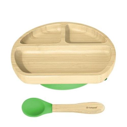Kids Plates - Bamboo Suction Plate (Triangle) - Octopod