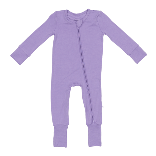 Larkspur Baby | Romper Pajamas | Convertible Footed Romper in Plum Pudding