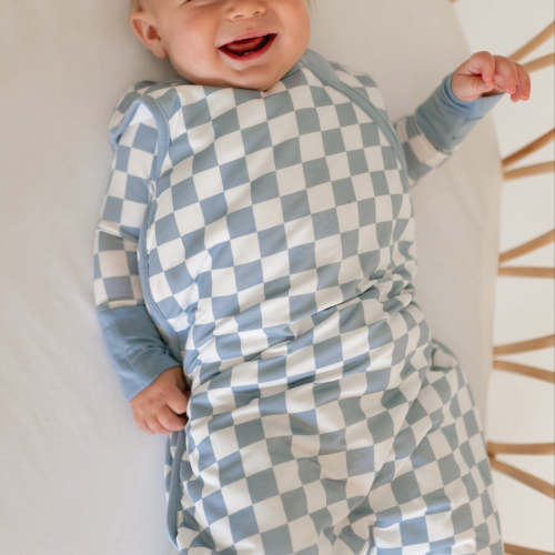 Cornflower Blue Checkered Sleep Sack 0.5