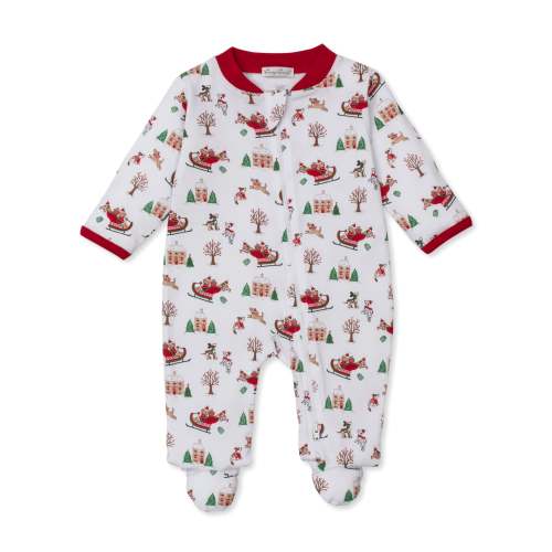 Up Up & Away Santa Pups Zip Footie