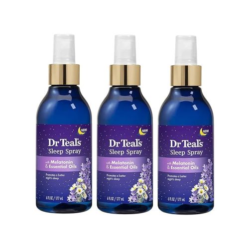 Dr Teal's Calm Blend Spray with Melatonin, Lavender & Chamomile Essential Oils, 6 fl oz (Pack of 3)
