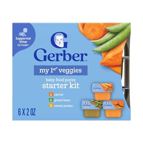 Gerber Stage 1 Baby Food, Veggie Variety Pack Puree Tubs, Baby Puree, 2PK