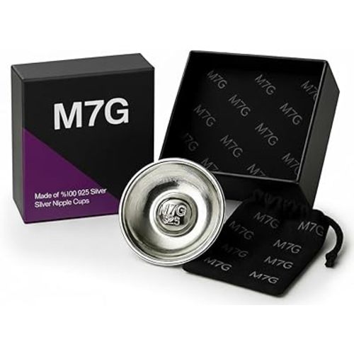 M7G Silver Nursing Cups for Breastfeeding Mothers | Natural Silver Nipple Shields | Reusable Nipple Protector for Sore Nipples | Breastfeeding Essentials | Nickel Free | 925 Silver