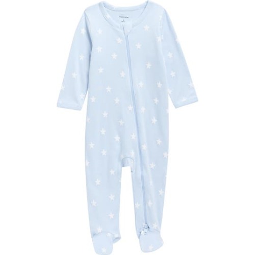 Print Cotton Footie Romper