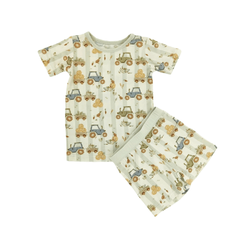 Tractor Trails Bamboo Short Set – Delta Darlings