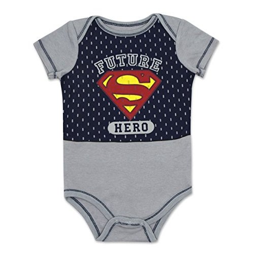 DC Comics Superman Supergirl Logo Baby Boys and Girls Bodysuit Dress Up Outfit